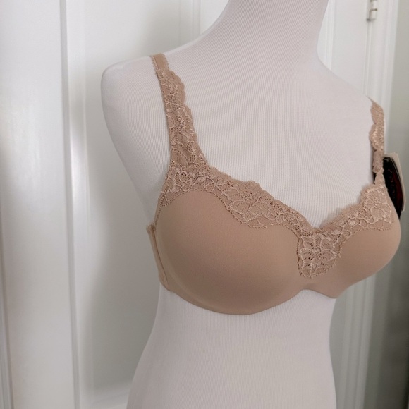 NWT Le Mystère 32C Lace Dream Tisha 965 Bra Nude Natural Underwire Size 32C - Picture 6 of 7